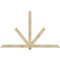 Ekena Millwork Kennewick Rough Sawn Timber Gable Bracket, Douglas Fir, 84"W x 53"H x 4"D x 4"F, 15/12 Pitch GBW084X53X0404KEN00RDF - alternate 1